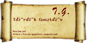 Török Gusztáv névjegykártya