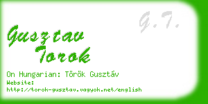 gusztav torok business card