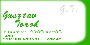 gusztav torok business card